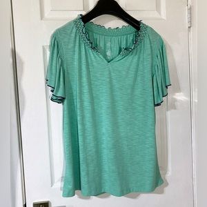 St. John’s Bay women’s Dress Shirt light green Size XL NWOT  On Sale♦️